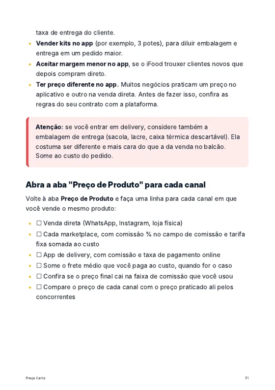 Página de exemplo do guia