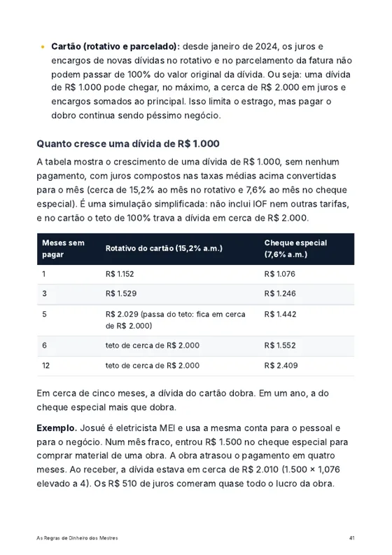 Página de exemplo do guia